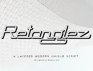 Retanglez Display font