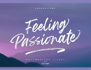 Feeling Passionate Brush Script font