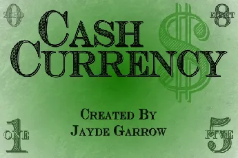 Cash Currency font