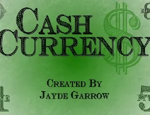 Cash Currency font