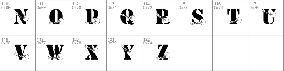 KR Ball N Chain font