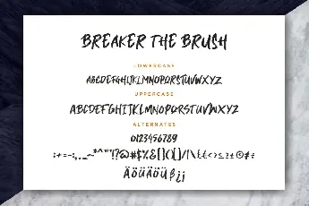 Breaker The Brush font