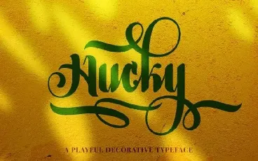 Hucky Calligraphy font