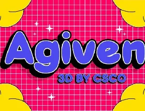 Agiven 3D font