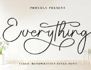 Everything Script font