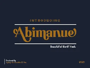 Abimanue font