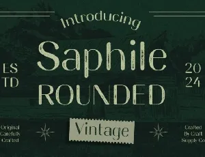 Saphile Rounded Vintage font