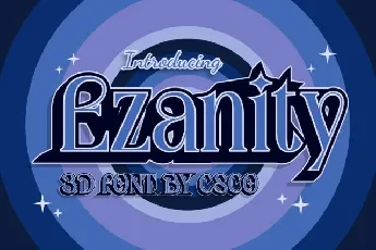 Ezanity 3D font