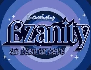 Ezanity 3D font