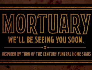 Mortuary font