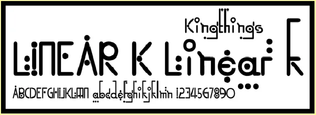 Kingthings Linear K font