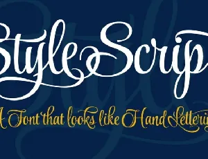 Style Script font