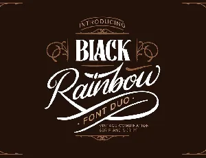 Black Rainbow Duo font