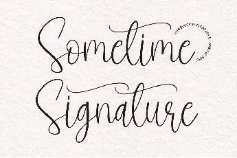 Sometime Signature font