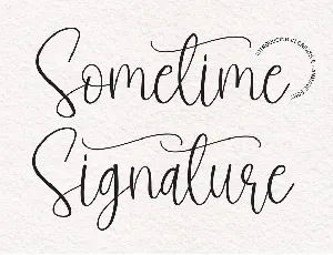 Sometime Signature font