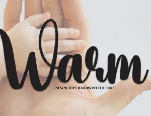 Warm Script font