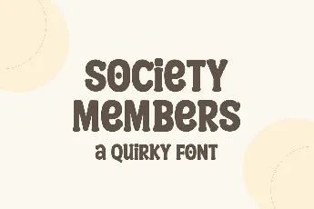 Society Members font