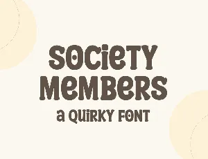 Society Members font