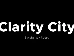 Clarity City Family font