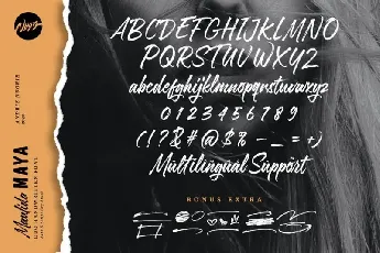 Maulida Maya Brush font