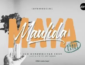 Maulida Maya Brush font