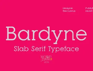 Bardyne Slab Serif font