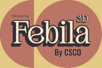 Febila 3D font