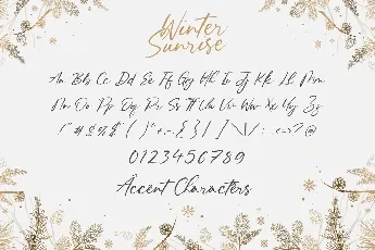 Winter Sunrise font