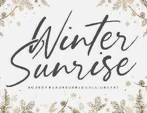 Winter Sunrise font