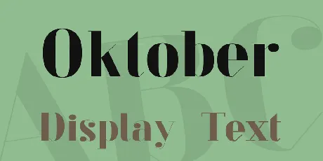 Oktober font