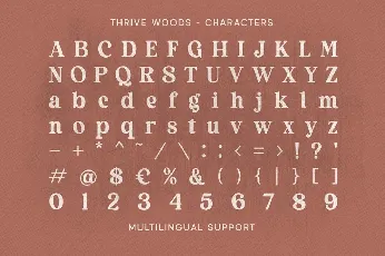 Thrive Woods font