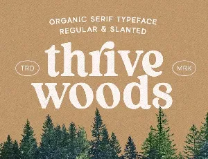 Thrive Woods font