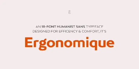 Ergonomique font