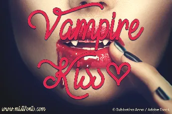 Vampire Kiss Demo font