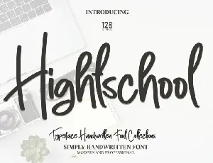 Hightschool Script font