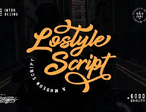 Lostyle Script font