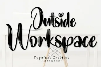 Outside Workspace Script font