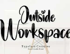 Outside Workspace Script font