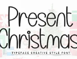 Present Christmas Display font