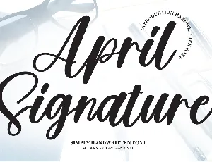 April Signature font