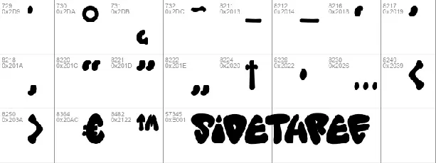 Sidethree font