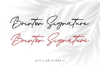 Brinton Signature font