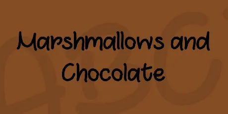 Marshmallows and Chocolate font