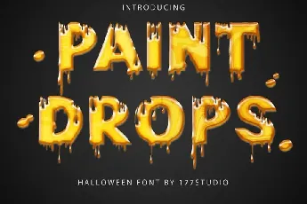 Paint Drops â€“ Halloween font