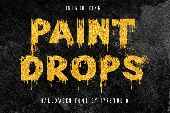 Paint Drops â€“ Halloween font