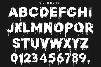 Paint Drops â€“ Halloween font