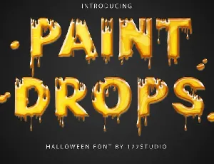 Paint Drops â€“ Halloween font