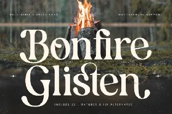 Bonfire Glisten font