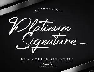 Platinum Signature font