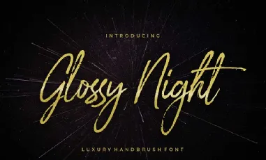 Glossy Night font